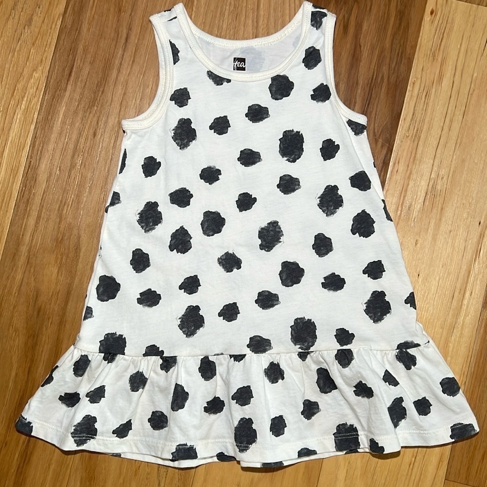 NWOT TEA Dress Ruffle Dropped Waist